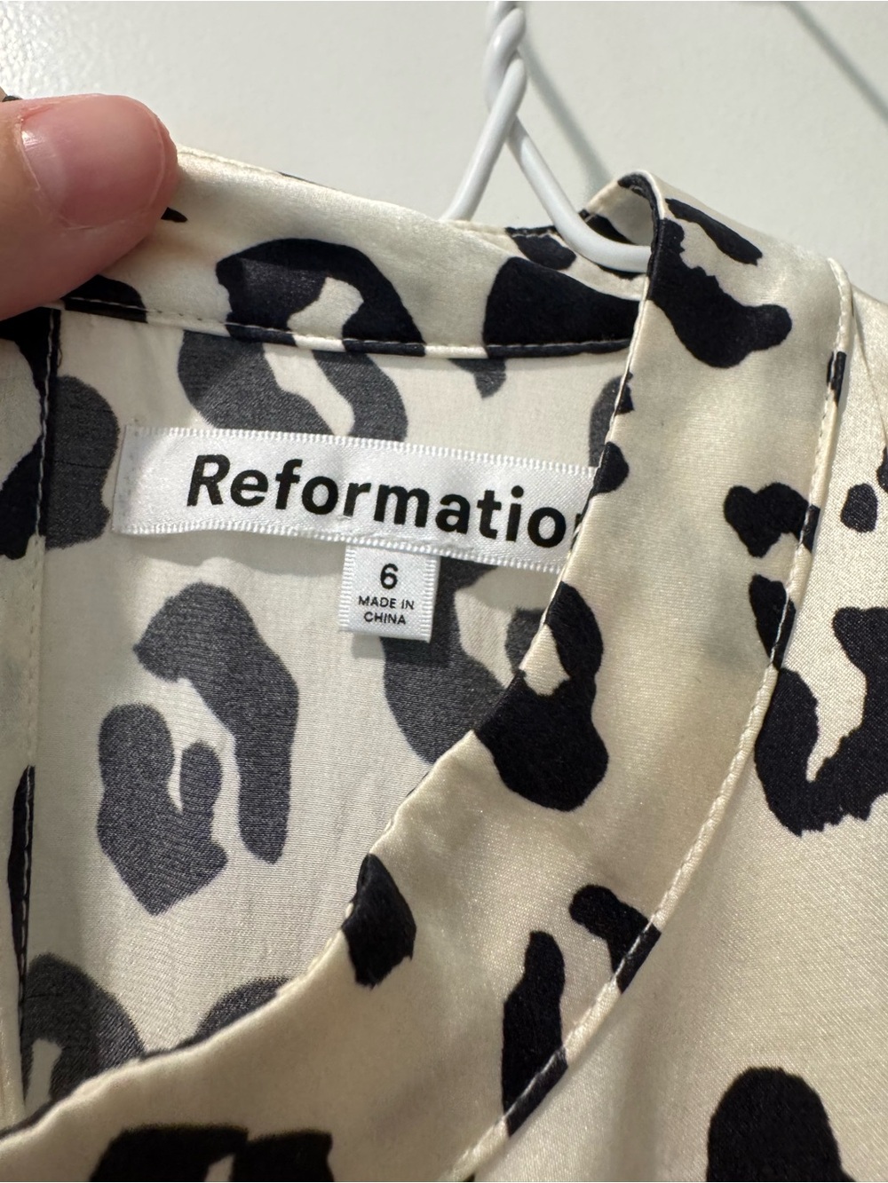 Reformation Cream and Black Leopard Print Long Sleeve Maxi Dress - Picture 6 of 8